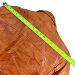 Vintage Casablanca Patchwork Zig Zag Stitch Leather Bomber Jacket Brown Size 42 Photo 14