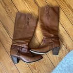 BX by Bronx Emma Knee High Camel Brown Leather Heeled Boots 8.5 Photo 0