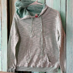 No Boundaries  Light Green Striped Hoodie Sweater Size L Photo 0
