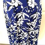 CHAPS short sleeved blue floral long dress Photo 5