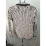 Simply Southern  Pullover Sherpa Fleece Gray Cream Textured Snap Neck Women's MED Photo 6