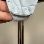 Aritzia Babaton Contour Bodysuit Womens Medium Baby Blue Squareneck Short Sleeve Photo 7