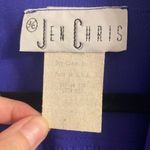 Vintage Deadstock Royal Blue Collared Faux Wrap Shirt Dress Photo 3