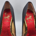 Circus by Sam Edelman Leigh Black Red Gold Platform Heel Shoe Open Toe Pump 6.5M Photo 7