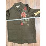 Michael Kors NWT Embroidered Military Utility Jacket Green S Photo 4
