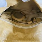 Tory Burch Solid Tan Leather Clutch Bag Purse Large Logo Photo 8