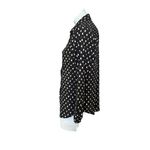 Who What Wear  Women's Black/Gold Polka Dot Button Down Blouse Size M Photo 3