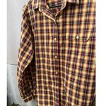 Vintage The Fox Collection Women’s Long Sleeve Button Down Shirt Plaid Size 16 Yellow Photo 8