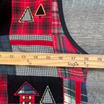 Koret Vintage Ugly Christmas Sweater Party Patchwork Vest Size Petite Small Black Photo 6