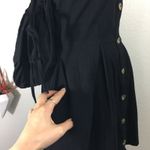 J.O.A. NWT Black puff sleeve button dress Photo 6