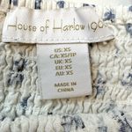 House of Harlow Linen Smocked Bodice Square Neck Floral Cottage Coquette Soft XS White Photo 10