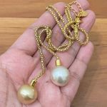 Sterling Silver MAJORICA 18K Gold-plated  Love Knot 14mm Pearl Lariat Necklace Photo 5