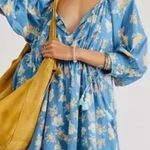 Free People Dress Womens XS Floral Boho Mini Tassel Lace-Up Pockets OB1666374 Photo 1