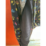 Modcloth Dress Size Medium Navy Blue Cafe Au Soleil Tropical Birds Sleeveless Photo 10