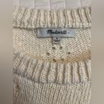 Madewell cream floral pointelle sweater Photo 4