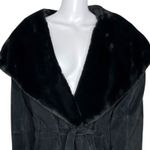 Wilsons Leather Jacket Women’s Medium Black Leather‎ Faux Fur Vintage Retro 90’s Photo 5