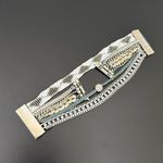 Victoria Emerson Beaded Silver/White/Gray Magnetic Clasp Apple Watch Band 38/40m Photo 6