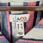 Denim & Co Sleeveless Tunic Top Womens XS Striped Coastal Preppy Resort Beachy Blue Photo 1
