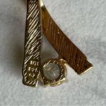 Vintage UTC 925 Sterling Silver CZ Pendant Ribbon Round Cubic Zirconia Sparkly Gold Photo 5