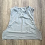 Lululemon Athletica Light Gray Muscle Tee Cropped Tank Medium Oversized Photo 0