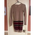 Derek Heart  M Long Sleeve Color Block Cross Front Sweater Dress Photo 6