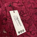 Boohoo Jess Lace Open Shoulder Dress Midi Berry NWT New Cocktail Straps Bodycon Photo 4