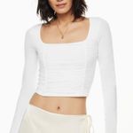 Aritzia Wilfred Cream Long Sleeve Top Photo 0