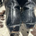 Vintage Black Real Leather Fringe Cowboy Boots Festival Rave Burning Man A21 Size 7 Photo 7