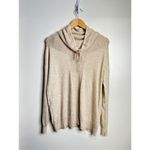 Akini Sweater Womens Wool Blend Drawstring Cowl Neck Pullover Cream Color Photo 7