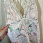 Cassandra Intimates Babydoll Floral Lace Slip Nightgown Large White Photo 2