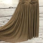 BCBGMAXAZRIA Halter Pleated Embellished Silk Blend Ruffle Dress Photo 3