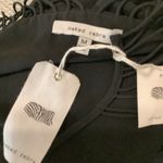 Naked Zebra Size Medium Black Fringe Blouse. New With Tags Photo 4