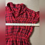 EXPRESS  Red Checkered Long Sleeve Dress size S Photo 9