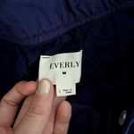 Everly blue elastic royal bright pockets casual summer lightweight shorts button Photo 2