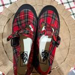 Vans  Red Style 93 Red Tartan Plaid Women's Sneakers Photo 7