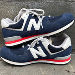 New Balance  574 sneakers Navy/Blast Red Photo 0