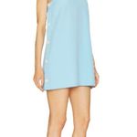 Alexis Womens Libra buttoned down cady mini shift dress Baby Blue Size L $400 Photo 0