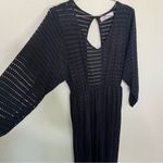 Free People Beach Black Crochet Cover Up Jumpsuit Womens Size S Photo 2