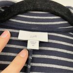 J.Jill  Navy Blue & White Striped Cardigan Blazer Jacket Womens XS Nautical Photo 2