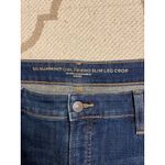 Chico’s So Slimming Girlfriend Slim Leg Crop dark wash blue jeans, size 2.5/ 14 Photo 3