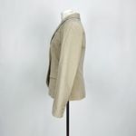 Theory Stretch Velvet Riding Blazer in Beige | Size 8 Photo 4