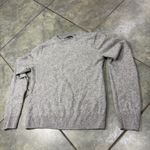 Uniqlo Women's Cashmere Sweater Crew Neck Pullover Sz XS Gray Classic Elegant Photo 3