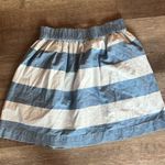 Gap  Rugby striped a-line skirt elastic waist pockets blue white Striped Photo 4