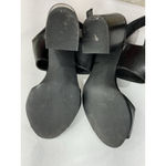 Womans Just Fab Kerston Sandals 8 Black Open Toe Strappy Buckle Close Block Heel Photo 7