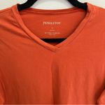 Pendleton  Women's Long Sleeve Orange Tee size L cotton Photo 3