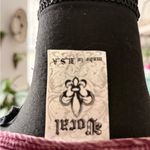 Vocal Burgundy and Black Embroidered Top Vintage fringe Photo 4