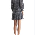 Bishop and Young  Navy Geometric Long Sleeve Dress Photo 7