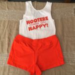 Hooters Girl Worn Sexy Tank & Shorts from Miami FL XSmall & “Noella” Name Tag Photo 4