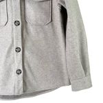 Avec Les Filles  Button Front Boyfriend‎ Shacket in Beige Oat Melange, Size Small Photo 5