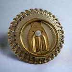 VTG Western Germany lucite scarf clip with daisys Gold Photo 3